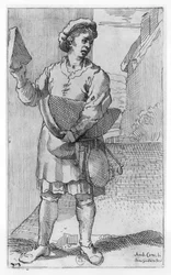 Le vendeur de fromage parmesan